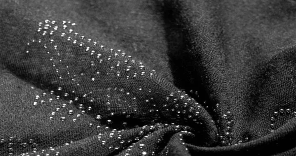 Текстура, фон, візерунок, листівка, чорний шовк з клеєним глем — стокове фото