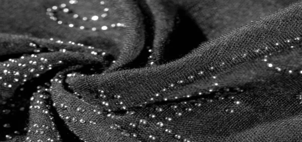 Textura, fundo, padrão, cartão postal, seda preta com gl colado — Fotografia de Stock