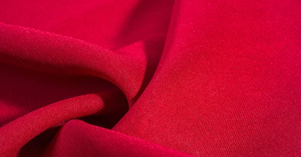 Textura, fondo, patrón, tela de seda roja carmesí — Foto de Stock