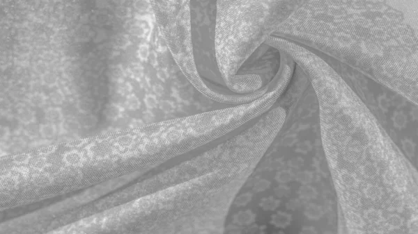 Textur mönster, svart grått sidentyg på vit bakgrund, f — Stockfoto