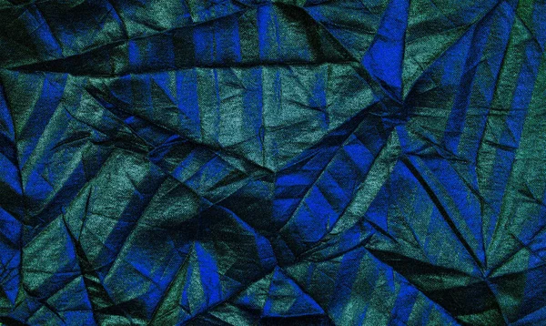 Texture background pattern wallpaper silk fabric black with blue — Stock Photo, Image