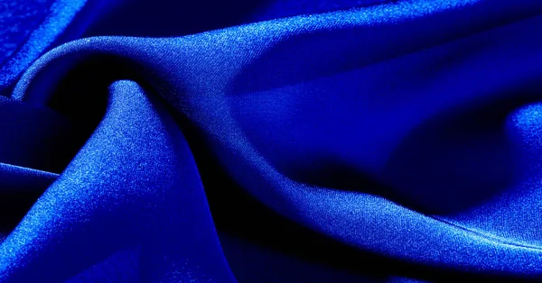 Fondo, patrón, textura, papel pintado, tela de seda azul. Añadir un — Foto de Stock