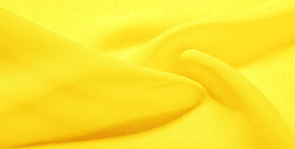 Pola tekstur kain sutra kuning. Ini organza sutra — Stok Foto