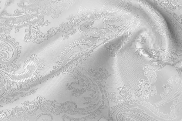 Textura fondo Tela de seda Color blanco negro Lujoso suave —  Fotos de Stock