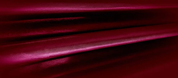 Textura, tela de seda roja foto panorámica. Seda Duke estado de ánimo satén  - — Foto de Stock