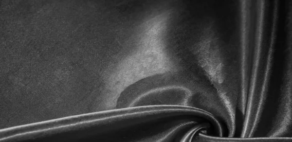 Textura, fundo, padrão, tecido de seda em preto. Este adorável — Fotografia de Stock