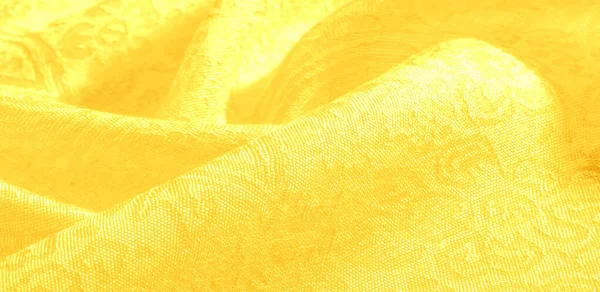 Texture background pattern fabric floral ornament yellow. This c — Stock Photo, Image