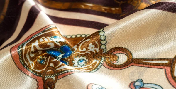 Textura, fundo, padrão, tecido de seda decorativo. Este colle... — Fotografia de Stock