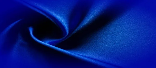 Textura, Tela de seda azul, Hecho solo para el estado de ánimo que introd — Foto de Stock