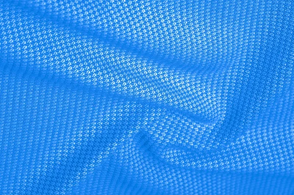 Textura de fundo, padrão Tecido lã quente com azul costurado — Fotografia de Stock