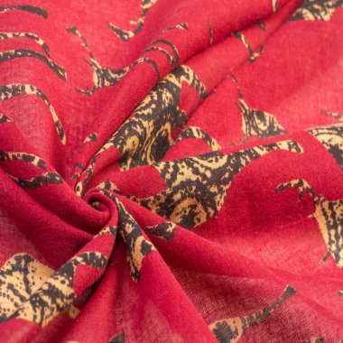 doku, arka plan, bir baskı ile kırmızı renk pamuklu kumaş 