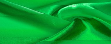 Doku, arka plan, metalik s ile yeşil ipek çizgili kumaş