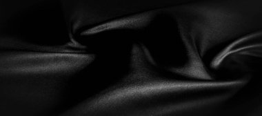 doku, arka plan, desen. Siyah ipek kumaş. Bu siyah ve