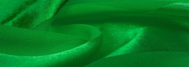 Doku, arka plan, metalik s ile yeşil ipek çizgili kumaş