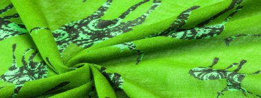 doku, arka plan, bir baskı o ile yeşil renk pamuklu kumaş
