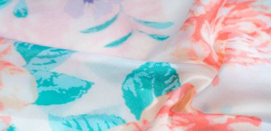 doku deseni pamuklu kumaş. Beyaz bir backgrou üzerinde çiçekler güller