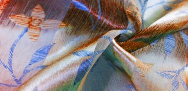 doku, arka plan. Metalik ipek kumaş. Ele eklemek için ideal