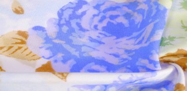 doku deseni pamuklu kumaş. Beyaz bir backgrou üzerinde çiçekler güller