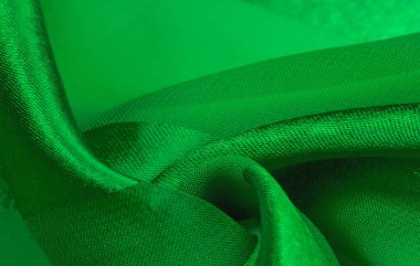 Doku, arka plan, metalik s ile yeşil ipek çizgili kumaş