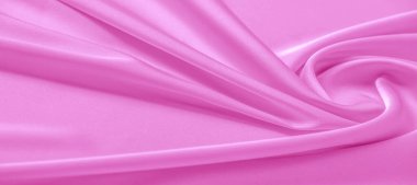  Doku. Pembe ipek kumaş. parlak parlaklık ve karakteristik 