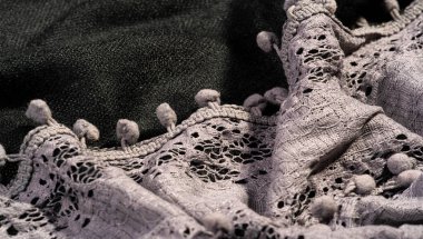 Doku arka plan, kadın dantel eşarp. Hızlı ve güzel geldi