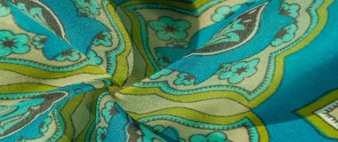 doku, arka plan, bir desen ile çok renkli ipek kumaş 