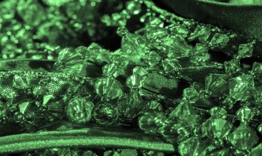 kartpostal arka plan doku, derin zümrüt ipek kumaş, yüksek reso