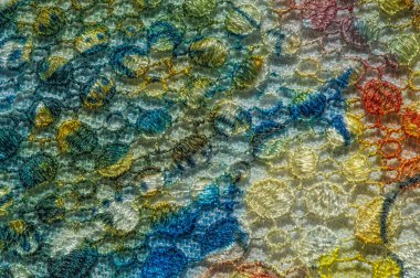 arka plan dokusu; Desen. Yapıştırılmış dantel çizgili kumaş. Mult