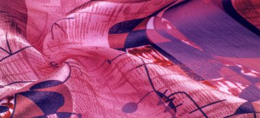 Arka plan dokusu Bir ipek baskı ile Evrensel georgette, drawin