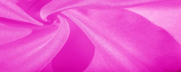 Textura, fondo, patrón, tela rosa seda. Crepe satén en t —  Fotos de Stock