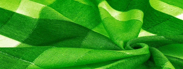 감촉 배경 무늬 실크 스카프 여성 녹색 으로 — 스톡 사진