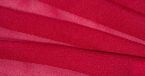 Textuur, achtergrond, patroon, rode Crimson zijde stof dit zeer — Stockfoto