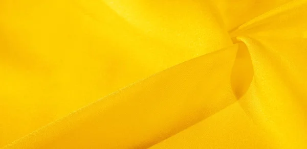 Texture, fond, motif, tissu de soie jaune. Cette soie... — Photo