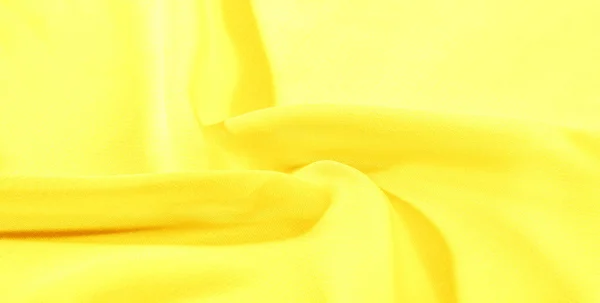 Textuur achtergrond patroon gele zijde stof. Deze zijde organza — Stockfoto