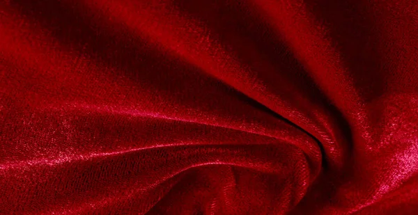 Wzór, tekstura, tło, tkanina czerwona aksamitna, aksamitny styl. P — Zdjęcie stockowe