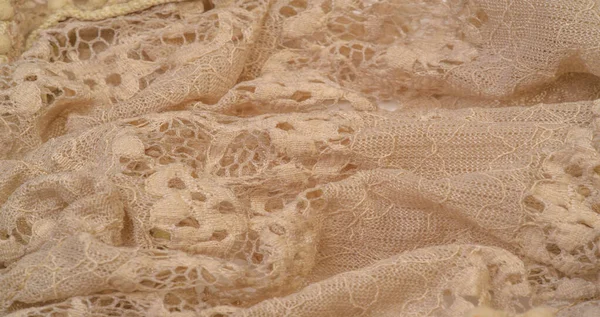 Texture, background, pattern, beige silk, feminine, corrugated N — Stock Photo, Image