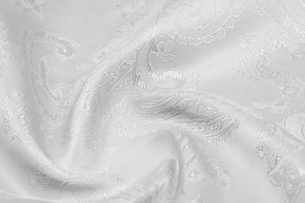 Textura fondo Tela de seda Color blanco negro Lujoso suave — Foto de Stock