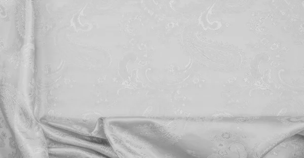 Textura fundo Tecido de seda Preto branco cor Luxuoso macio — Fotografia de Stock