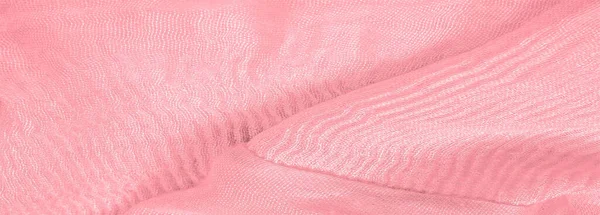 Texture, background, pattern, pink silk corrugated crushed fabri — Stock Photo, Image