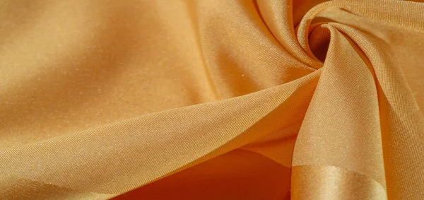 İpek kumaş, sarı Ece / Sae kehribar. Fotoğraf için tasarlanmıştır, — Stok fotoğraf