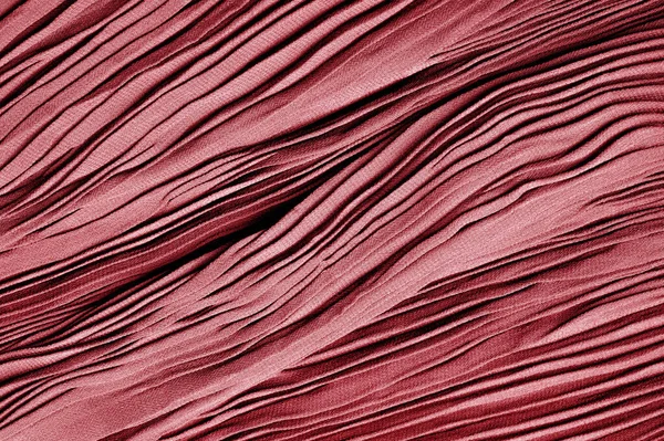 Textura, fondo, patrón, tela de seda plisada de rojo. Este artículo —  Fotos de Stock