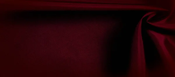 Texture, red silk fabric panoramic photo. Silk Duke mood satin - — Stock Photo, Image