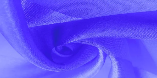 Textura, fundo, tecido listrado de seda azul com um sh metálico — Fotografia de Stock