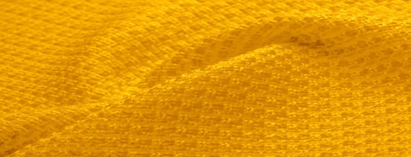 Texture de fond, motif. Tissu jaune avec paillettes métalliques — Photo