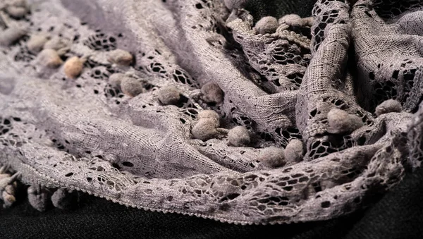 Texture background, female lace scarf. Arrived quickly and beaut — Stock Photo, Image