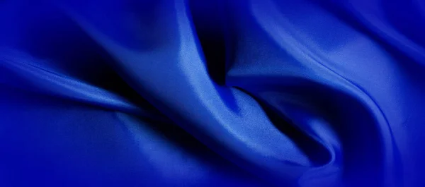 Textura, Tela de seda azul, Hecho solo para el estado de ánimo que introd — Foto de Stock