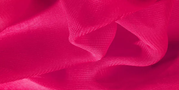 Текстура фонового візерунка червона шовкова тканина. Цей шовковий органза га — стокове фото