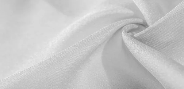 Texture, background, pattern, silk fabric of white color. This s — Stock Photo, Image