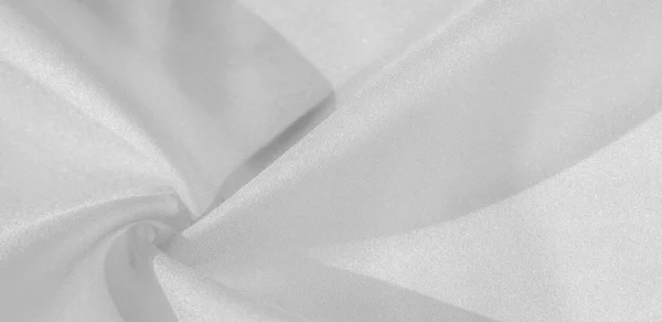 Texture, background, pattern, silk fabric of white color. This s — Stock Photo, Image