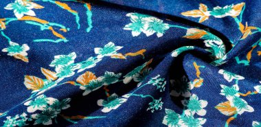 Doku, arka plan, desen, f yeşil renkleri ile kumaş mavi